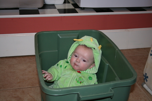 Gabe helping with the laundry